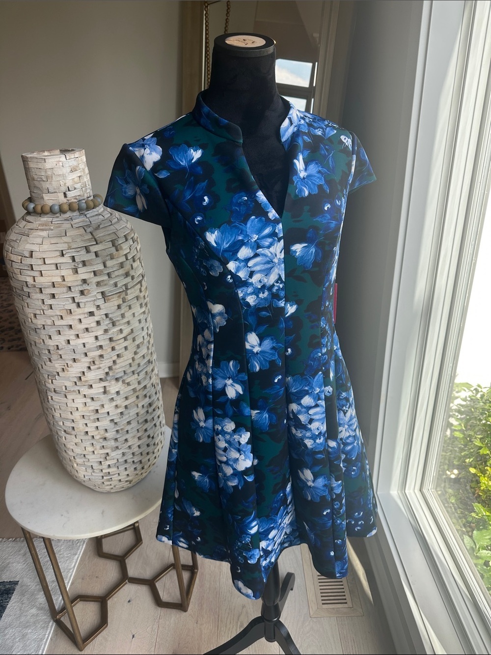 Vince Camuto Navy Floral Mini Dress